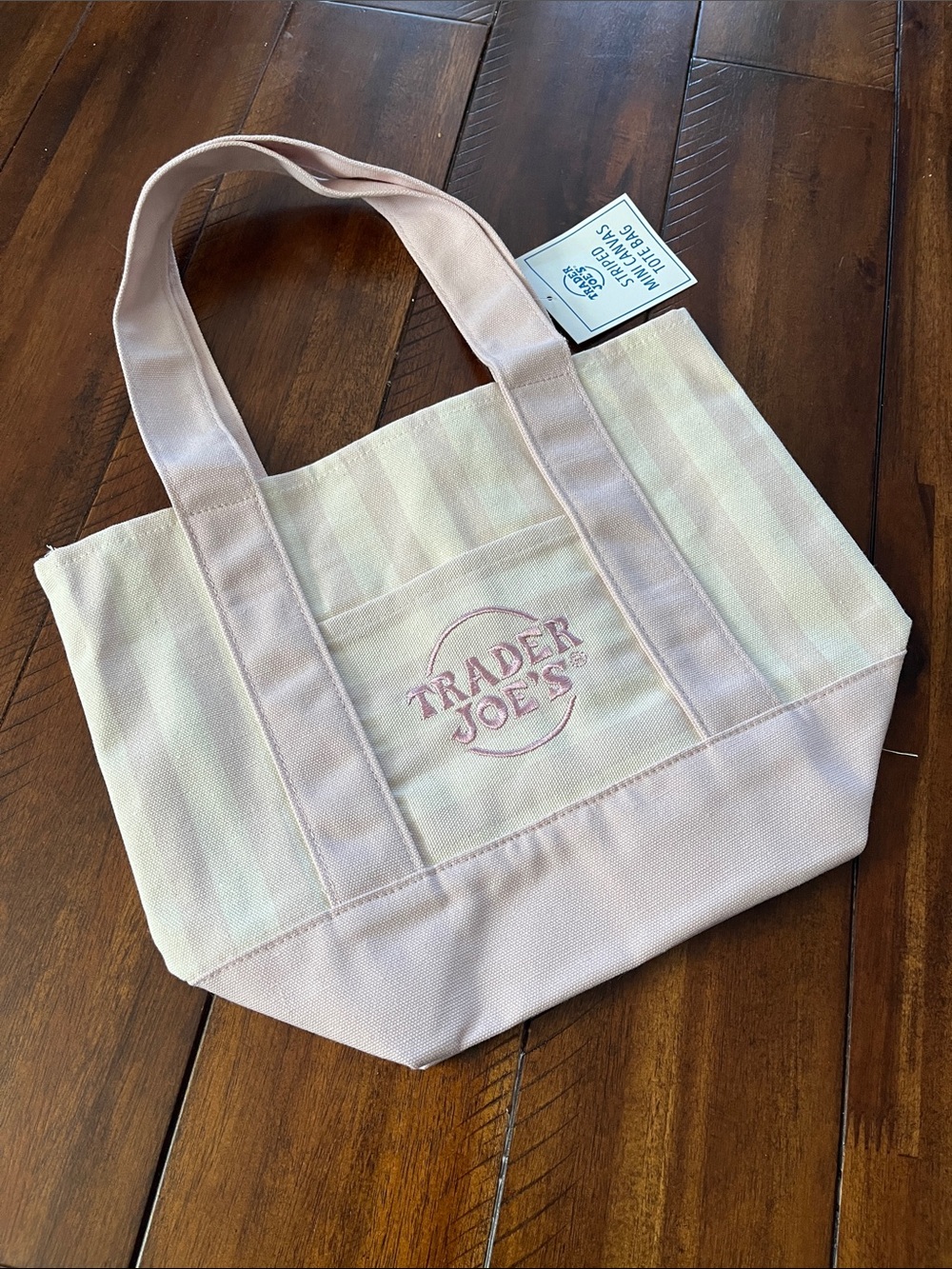 Trader Joe’s Stripped Mini Canvas Tote Bag